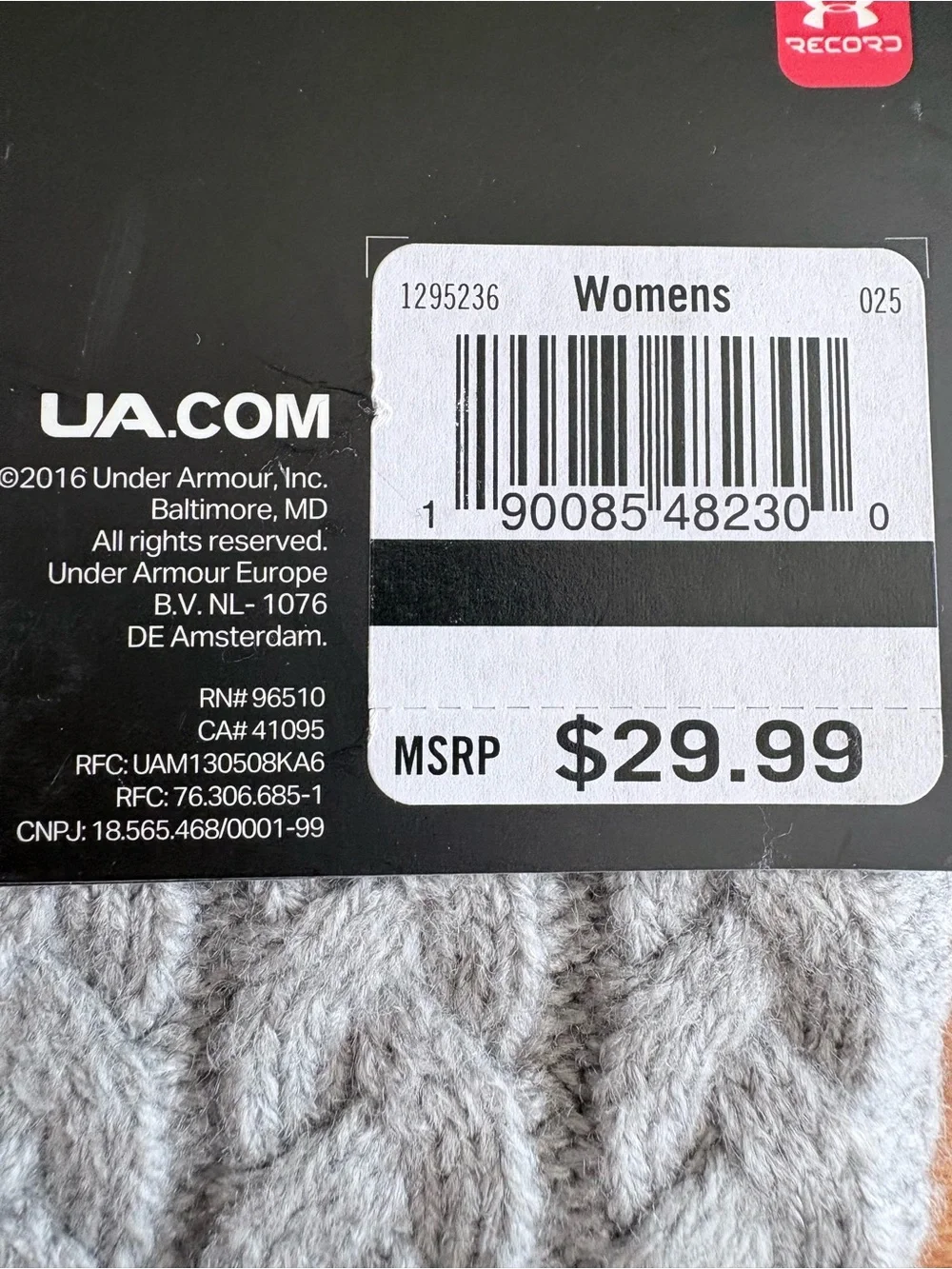 NWT NEW Under Armour UA Women's Gray Cable Knit Around Town Leg Warmers